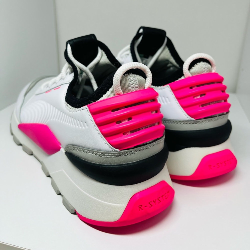 NEW - Puma Running System RS-0 Shoes Womens Size 5.5M White-Pink Lace-Up Sneaker
